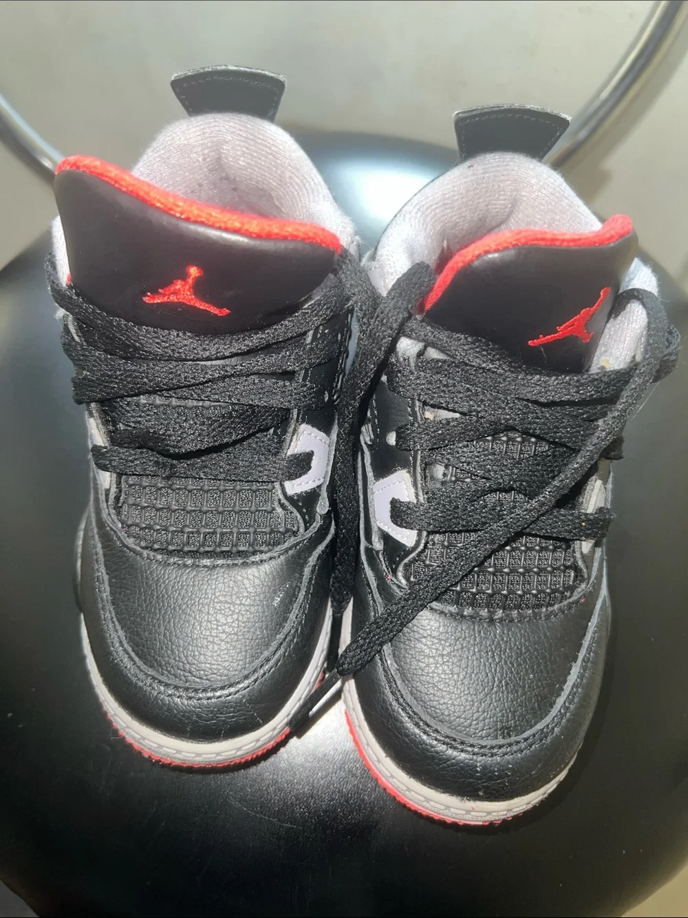 Jordan Kids Black and Red Retro-Style Sneakers